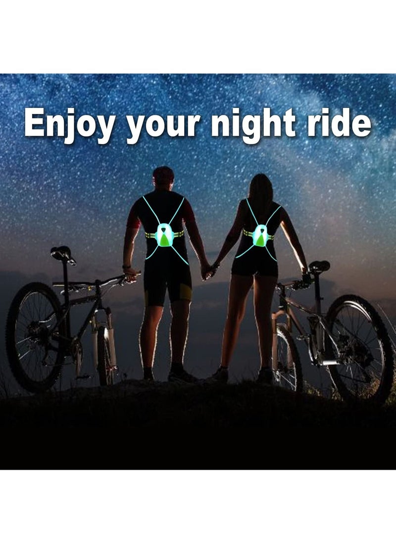 Y&D - LED Reflective Running Vest with High Visibility Front Safety Light, 6 Bright Colors Lights for Runners, USB Rechargeable Accessories Men/Women Running, Walking, Cycling - Image 1