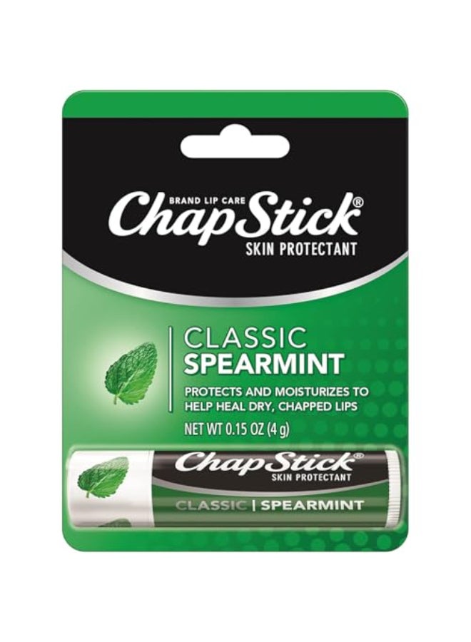 ChapStick Classic Spearmint Lip Balm Tubes Spearmint ChapStick for Lip Care Fathers Day Gift 015 Oz x 12 - Image 1