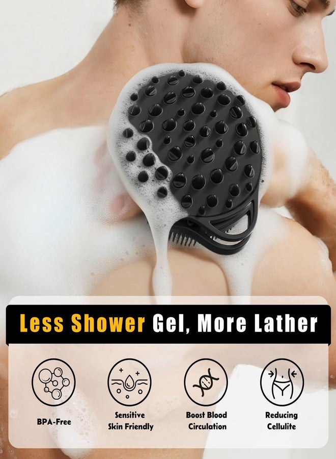 EKOTTOK 2 in 1 Silicone Body Brush, Anti-Cellulite Massage Exfoliating Shower Brush for Men and Women, Remove Dead Skin, Reduce Cellulite, Improve Circulation - Image 3