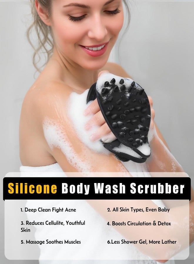 EKOTTOK 2 in 1 Silicone Body Brush, Anti-Cellulite Massage Exfoliating Shower Brush for Men and Women, Remove Dead Skin, Reduce Cellulite, Improve Circulation - Image 5