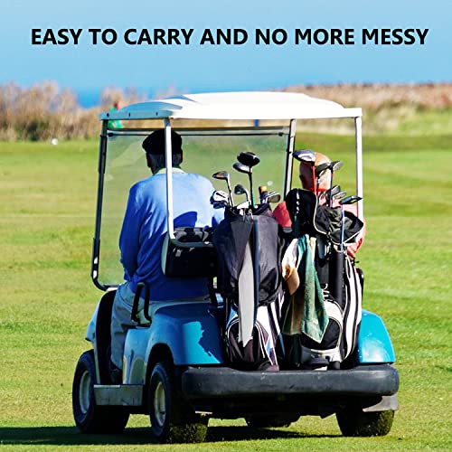 LUSTEMBER 3 Pack Large Golf Towels, 16" x 24" Tri-Fold Portable Microfiber Fabric Waffle Pattern Golf Towel for Golf Bag with Carabiner Clip to Quickly Remove Sand, Mud, Dirt and Sweat - Image 5