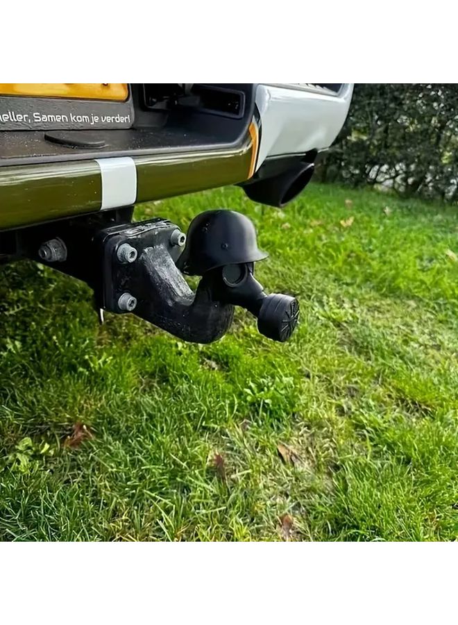 Green Plastic Trailer Coupling Cover Cap With Metal Hooks Short Style For Trailers Trucks And RVs Weatherproof Secure Hitch Accessory - Image 1