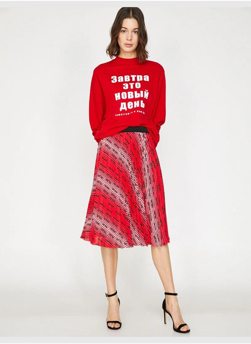 KOTON Letter Printed Skirt