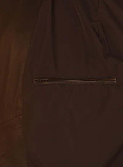 فيليكس هاردي جاكيت جلد طبيعي برقبة عالية بتصميم راكب الدراجة