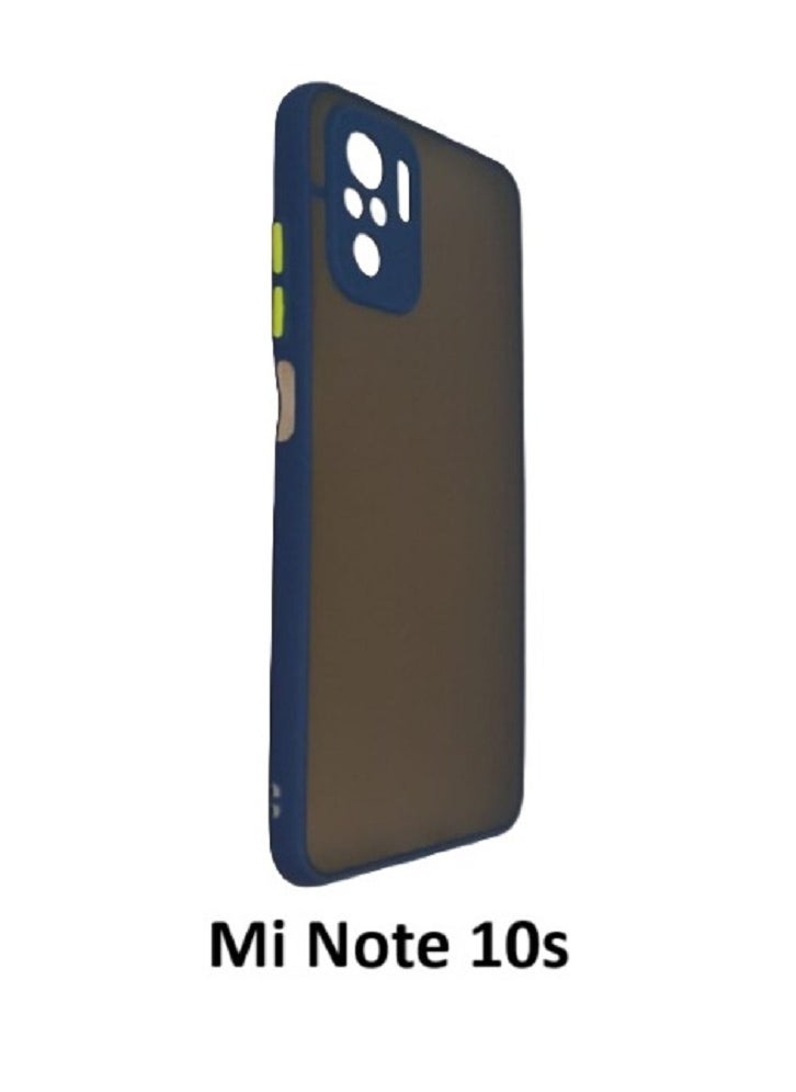 ماركة غير محددة غطاء خلفي مدخن شبه شفاف لهاتف Xiaomi Mi Note 10S باللون الأزرق 