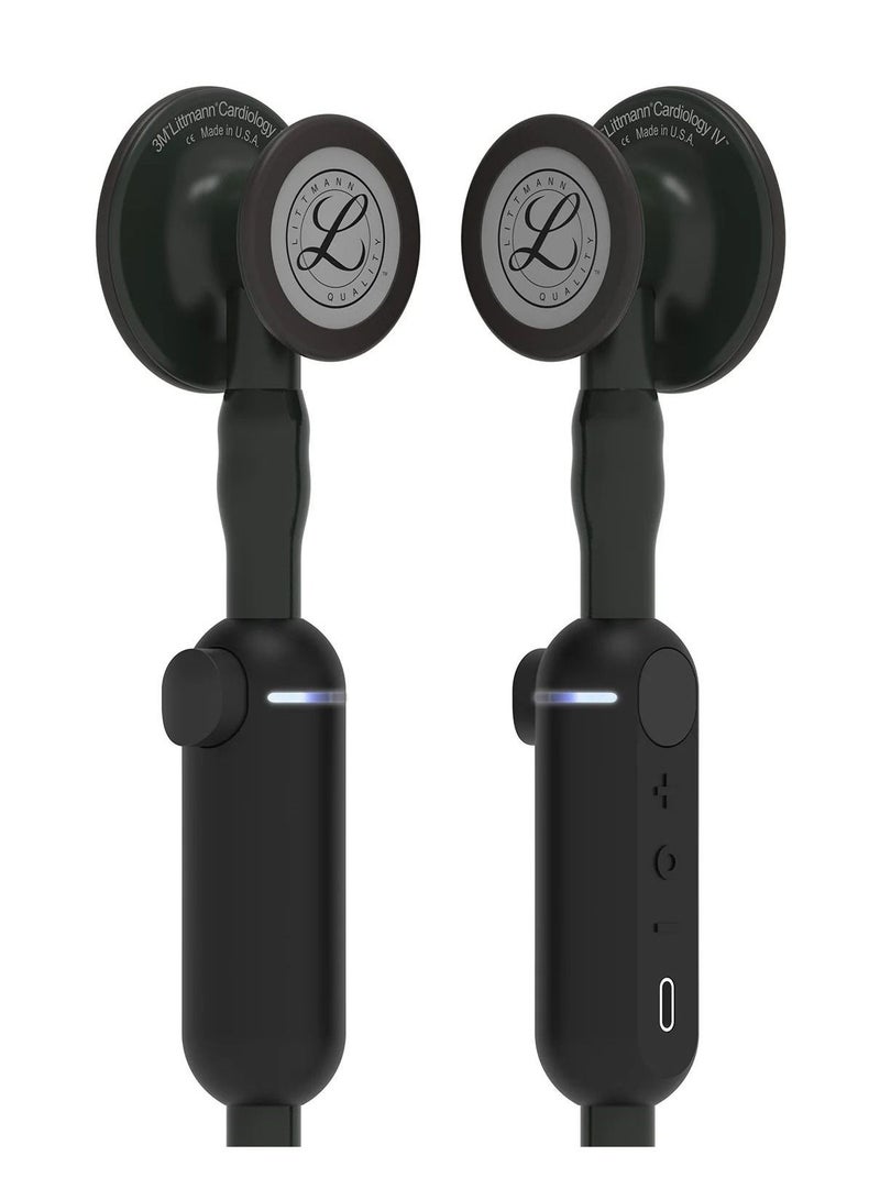 ثري أم ليتمان 3M Littmann CORE سماعة الطبيب الرقمية السوداء أنبوب الصدر 27 بوصة الجذعية والسماعة 8490 - Image 5