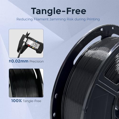 FLASHFORGE PETG Pro Filament 1.75mm Black, 3D Printer Filament 1kg (2.2lbs) Spool, Dimensional Accuracy +/- 0.02mm, 3D Printing Filament for Various Mechanical Parts, Waterproof Parts - Image 5