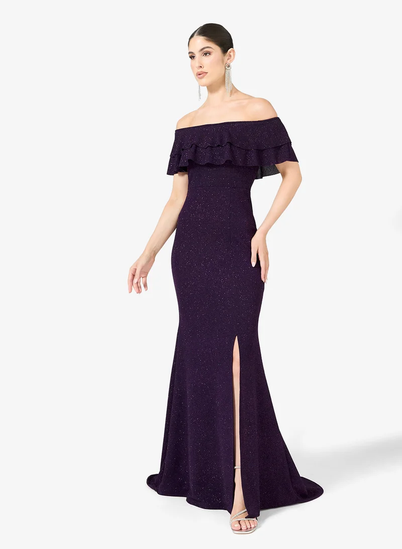 Ella Limited Edition Off Shoulder Shimmer Dress