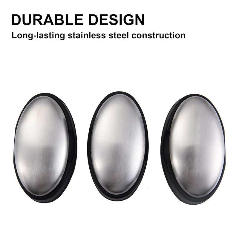 Mihey 3 Packs Stainless Steel Bar Soap Metal Soap Bar Odor Remover Rub Away Smell like Fish Garlic Onion Smell from Hand - Image 3