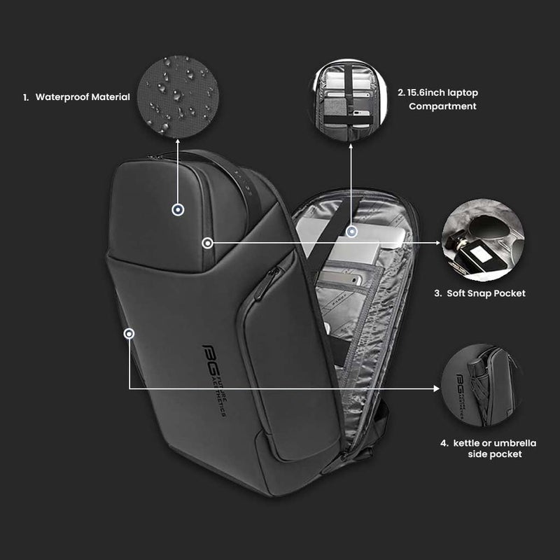 TECPHILE Bange Camera Bag for DSLR, SLR with Tripod Holder Waterproof Large Capacity Photographer Backpack fit for 15.6” Laptop Removable Velcro Secure Strap Compatible with Sony, Nikon, Canon - Image 4