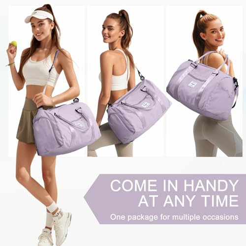 BJLFS Weekender Duffel Bags for Women Men Travel Totes Bag for Airplane Cute Sports Gym Dance Overnight Luggage Bag with Wet Pocket Shoe Compartment Carry On Hospital Bag for Labor and Delivery - Image 3