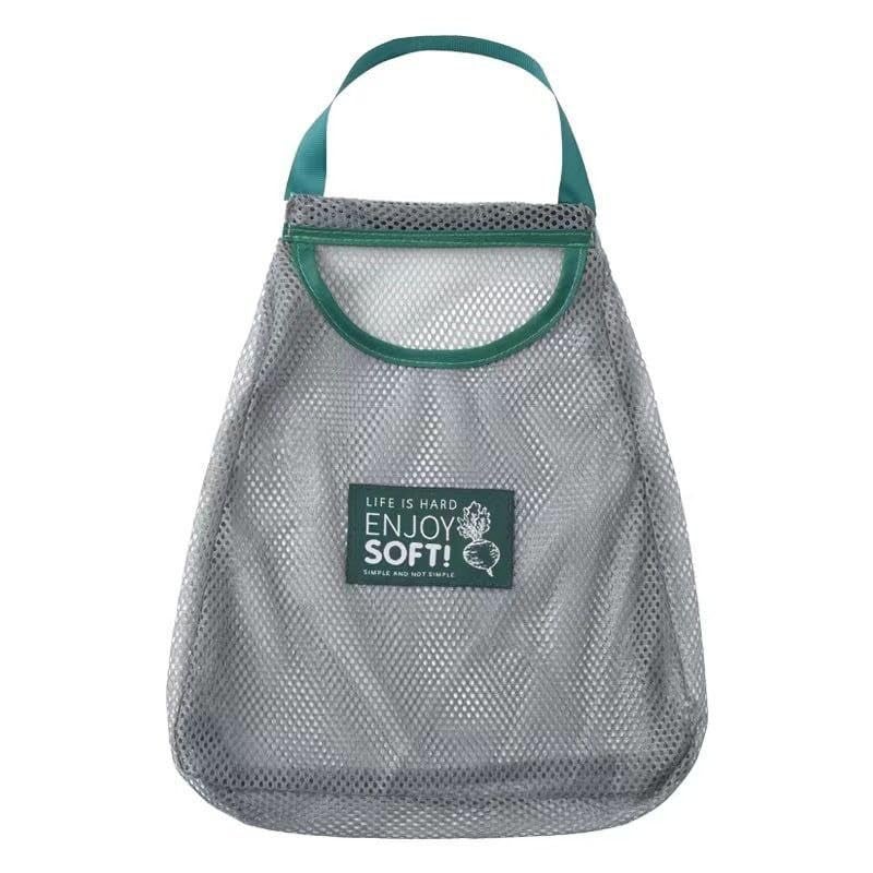 MVM Enterprise Reusable Mesh Bags for Fruit and Vegetable Hanging Storage Kitchen StorageWashable Foldable Net Bags for Fruit Veggies Green Pepper or Garbage Bag 1 PCS - Image 1
