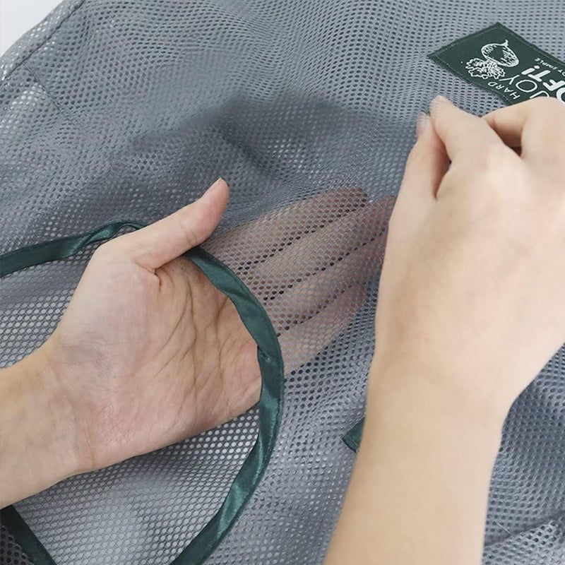 MVM Enterprise Reusable Mesh Bags for Fruit and Vegetable Hanging Storage Kitchen StorageWashable Foldable Net Bags for Fruit Veggies Green Pepper or Garbage Bag 1 PCS - Image 5