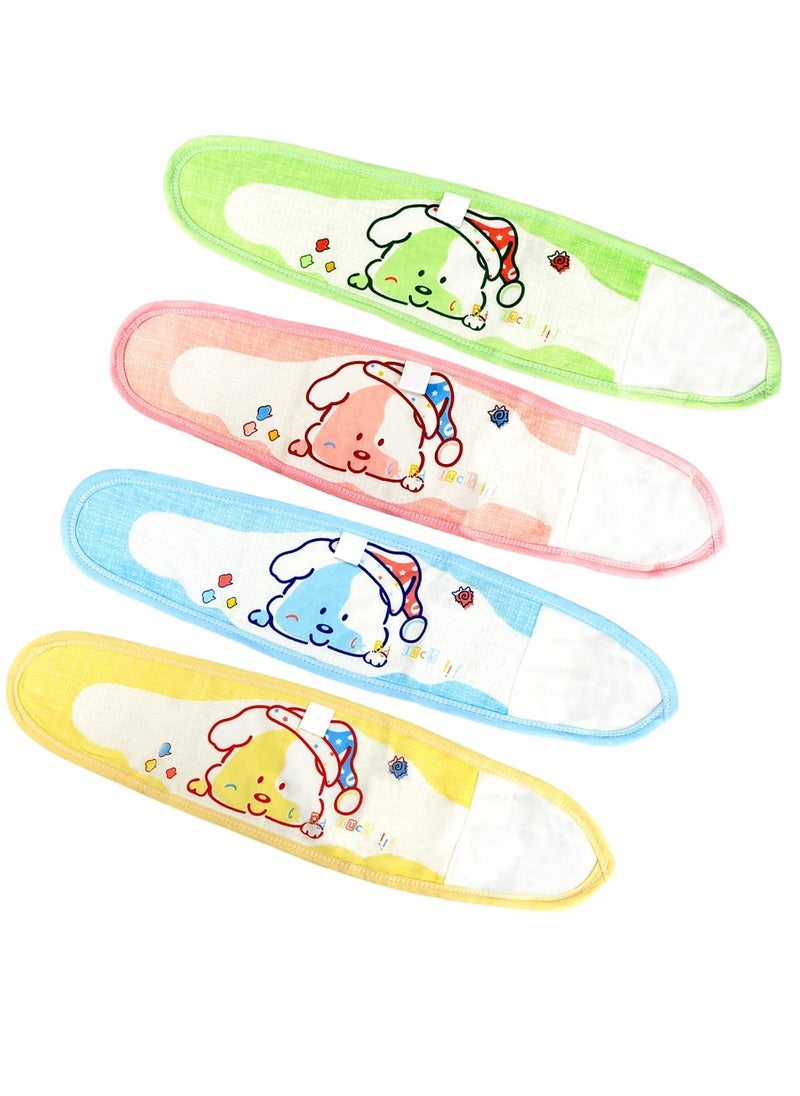 4Pcs Baby Infant Umbilical Cord Cotton Belly Band Adjustable Newborn Navel Belt