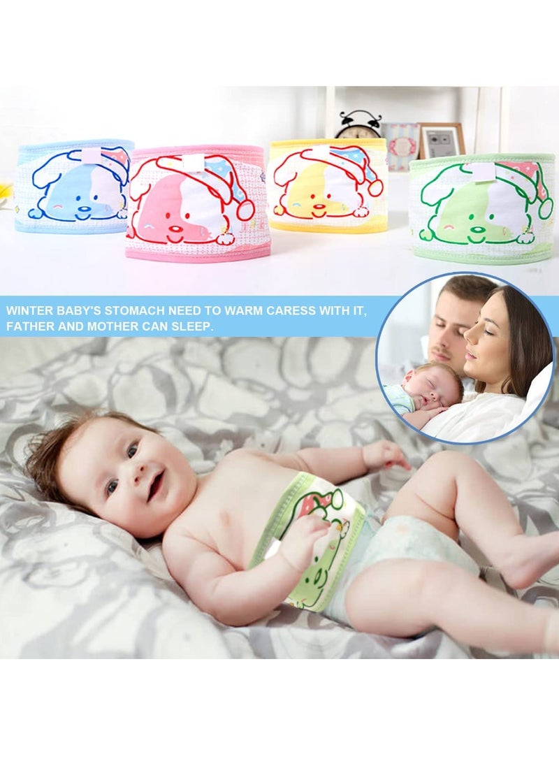 4Pcs Baby Infant Umbilical Cord Cotton Belly Band Adjustable Newborn Navel Belt