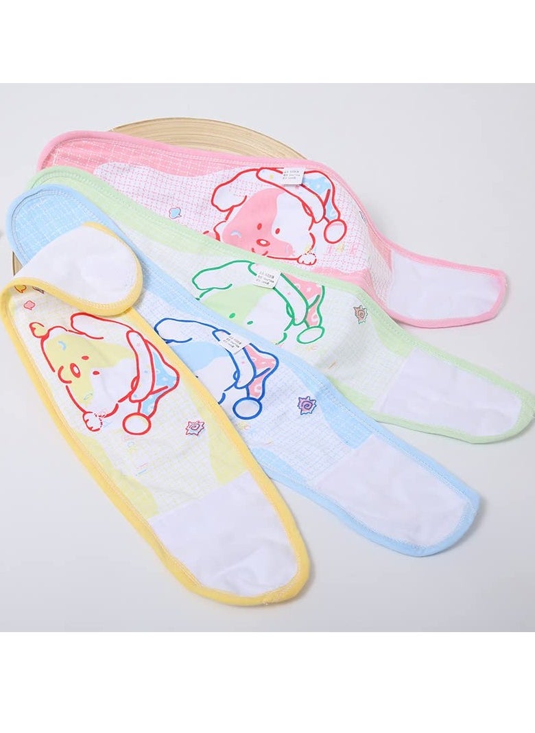 4Pcs Baby Infant Umbilical Cord Cotton Belly Band Adjustable Newborn Navel Belt