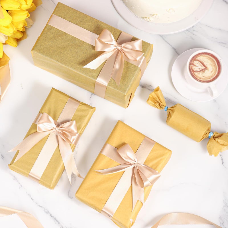 woric 160 Sheets Gold Tissue Paper for Gift Bags 20 X 14 Inches Gift Tissue Paper Bulk for Easter Crafts Mother's Day Weddings Birthday Party Decorations - Image 4