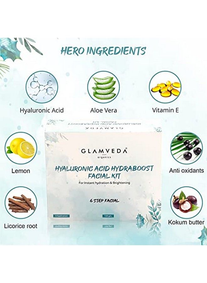 Glamveda مجموعة علاج الوجه لتفتيح البشرة من تان المضاد | إشراقة مثل الصالون | مجموعة علاج وجه من 6 خطوات | إزالة تان فورية | خالية من SLS والباربين | 120 غرام (هيدرا بوست) - Image 5
