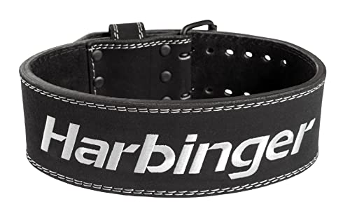 Harbinger Unisex 10mm Powerlifting Gym Belt for Weightlifting Deadliftsand Squats MediumBlack