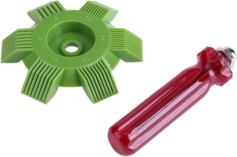 GLOGLOW Nan Air Conditioner Fin Comb, Plastic Tool for and Straightening AC Condenser and Evaporator Fins, Compact Design for Easy Use Gardening Supplies - Image 1