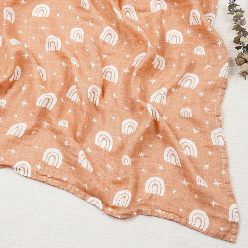 Bluejw 2 Layers Muslin Swaddle Blankets for Newborn - Soft Receiving Blanket Swaddlers - Baby Wrap - Image 1
