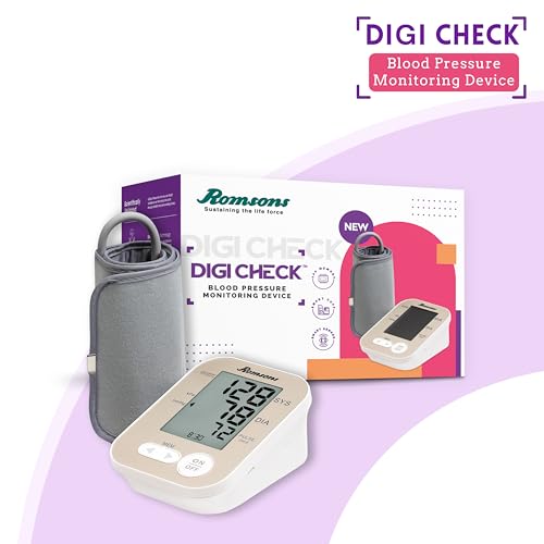 Romsons Digi Check Fully Automatic Digital Blood Pressure Monitor With 2 Years Warranty | 360° Accuracy & Precise Fit Smart Cuff | Arrhythmia and Hypertension Detector | Quick Accurate Reading | 120 Memory Recall & Smart Detector - Image 2