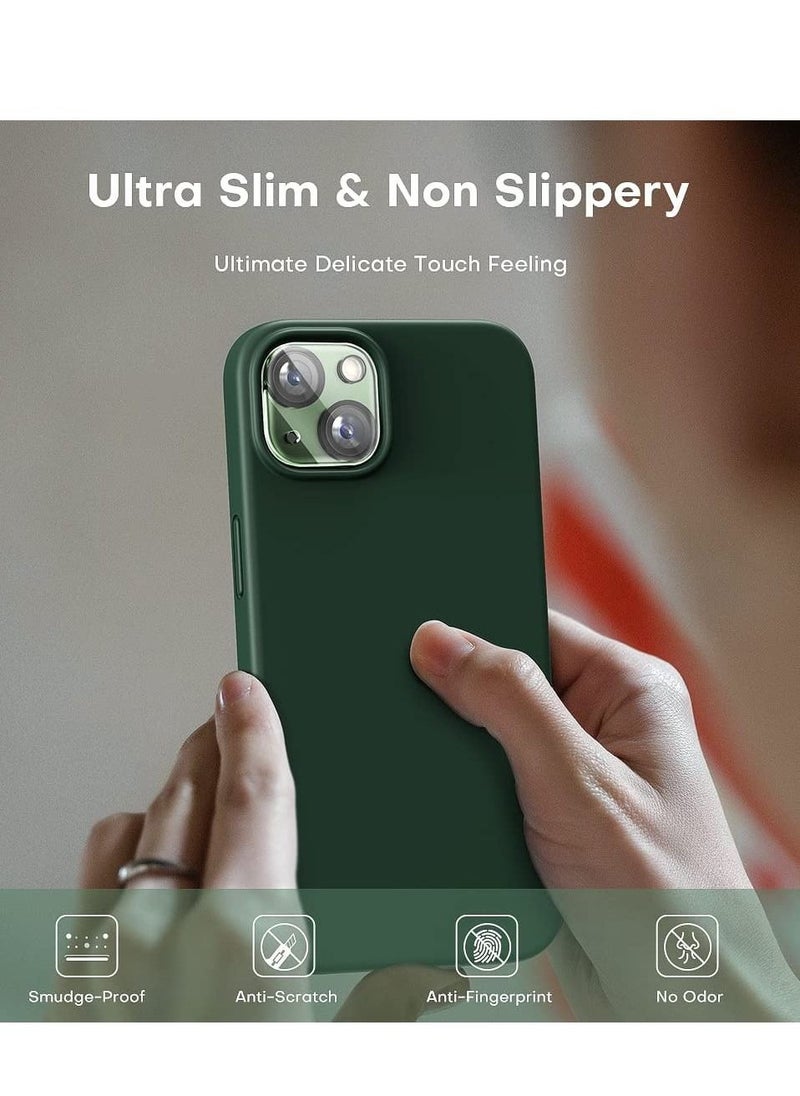 5 in 1 Designed for iPhone 14 Plus Case, with 2 Pack Screen Protector + 2 Pack Camera Lens Protector, Liquid Silicone Ultra Slim Shockproof Protective Phone Case 6.7 - Image 2