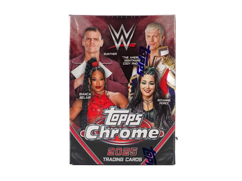 Topps 2025 Topps Chrome WWE Wrestling 7Pack Blaster Trading Card Box - Image 2