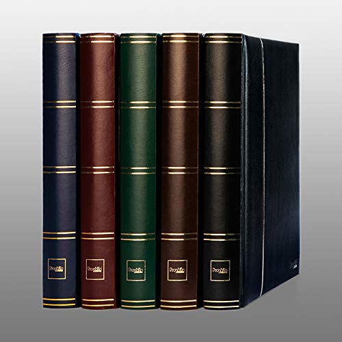 Prophila Collection Prophila Stamp Album Stockbook 60 Black Sides, Leatherette Padded Green Cover - Image 3