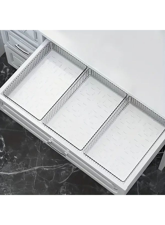 3pcs Clear Stackable Makeup Organizer Drawers Modular PET Plastic Storage For Vanity - Image 2
