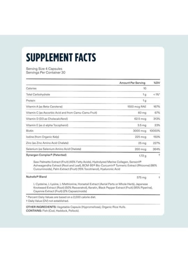 NUTRAFOL - Nutrafol Men's Hair Growth - Clinically Effective Supplement for Thicker, Fuller Hair | 30-Day Supply | Drug-Free Solution - Image 1