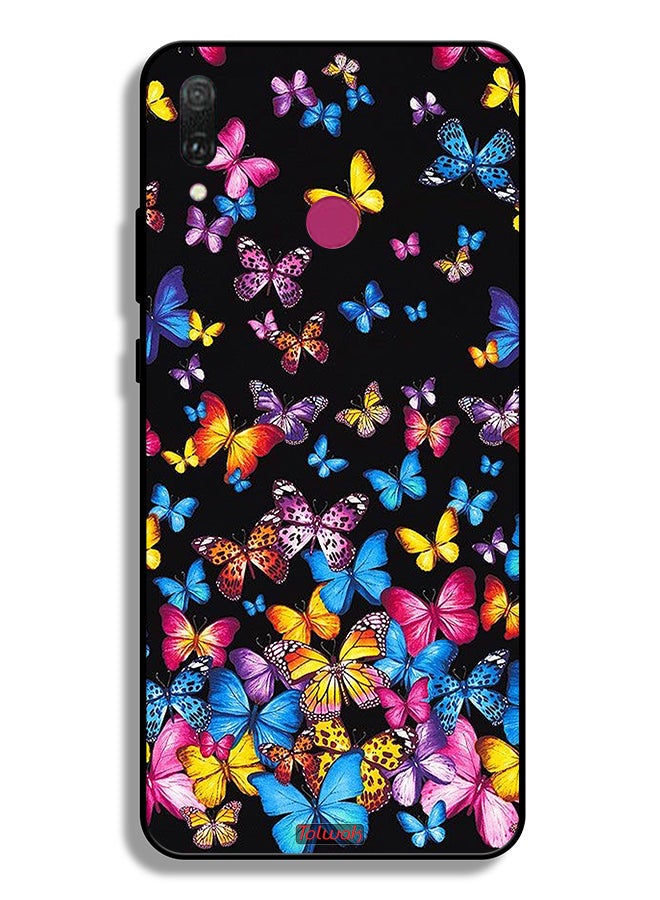 Tolwak Huawei Y9 (2019) Protective Case Cover Colorful Butterflies - Image 2