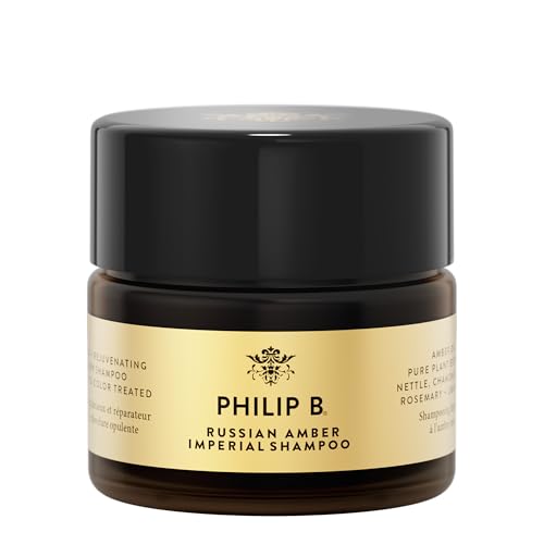 PHILIP B Russian Amber Imperial Shampoo, 3 fl. oz. (88 ml) - Color-Protective Cleanser Restores Frizzy Over-Processed Hair for Weightless Hydration - Image 1