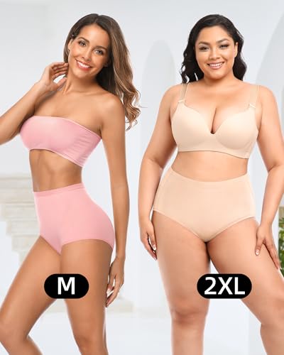 Envlon Cotton High Waisted Womens Underwear Soft Breathable Postpartum C Section Panties Plus Size Full Coverage Briefs - Image 3