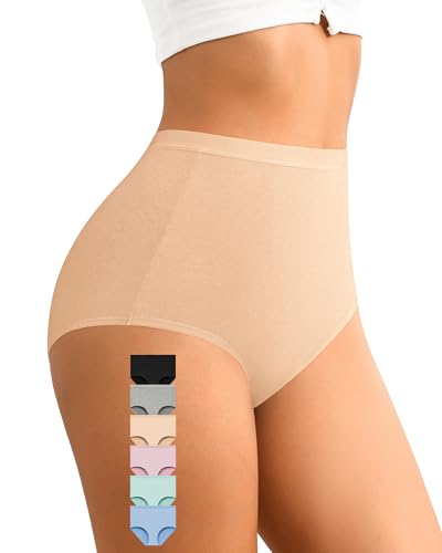 Envlon Cotton High Waisted Womens Underwear Soft Breathable Postpartum C Section Panties Plus Size Full Coverage Briefs - Image 1