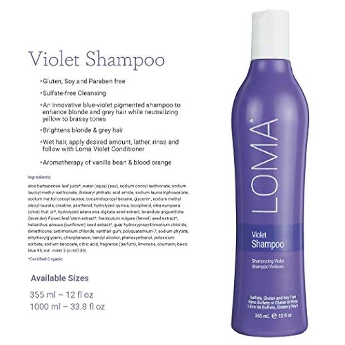 LOMA Violet Shampoo and Violet Conditioner (DUO PACK) 12 Sulfate, Gluten and Paraben Free - Image 2