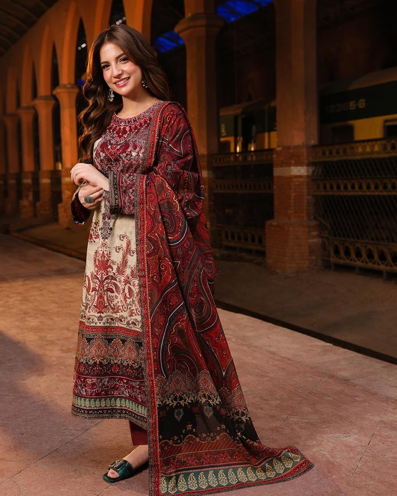 ANNI Designer Women's Rayon Viscose Printed Straight Kurta with Pant & Dupatta (RAZIYA Multi_L_Multi_Large) - Image 3