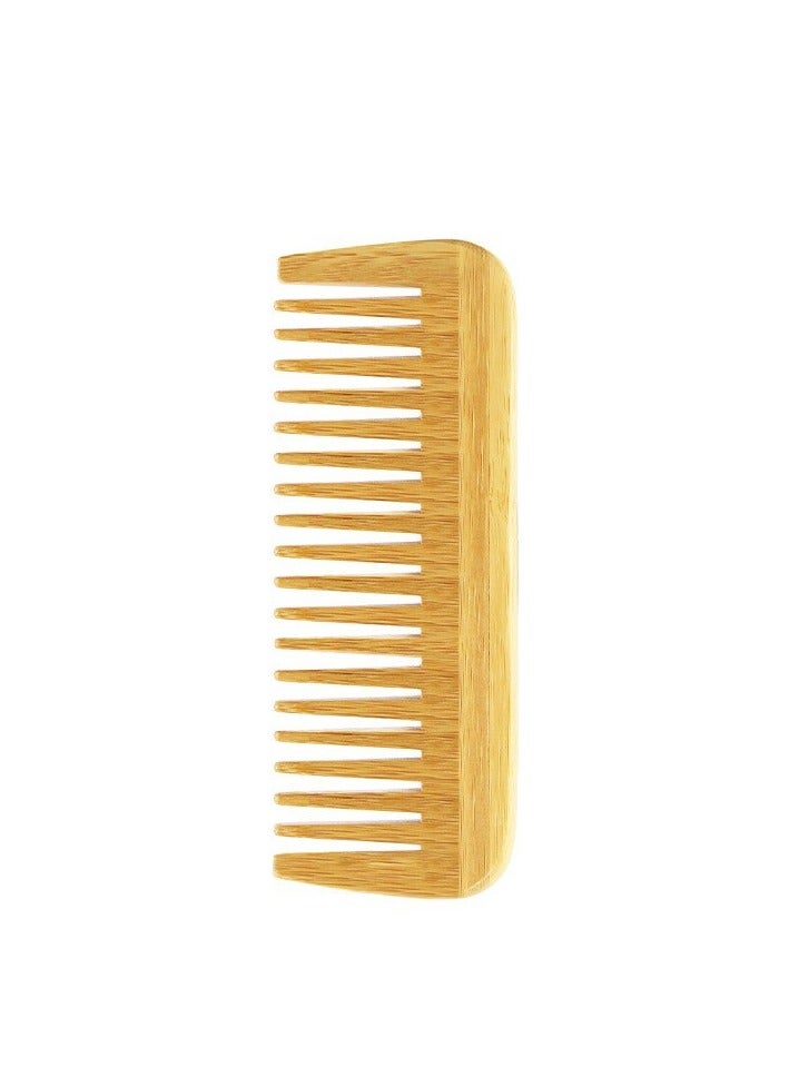 BONITO 6PCS Natural Bamboo Comb Set Wooden Massage Hair Brush, Bamboo Comb Paddle Detangling Hairbrush, Wide-Tooth and Tail Comb No Bristle, Suit for Women Men and Kids Thick/Thin/Curly/Dry Hair - Image 4