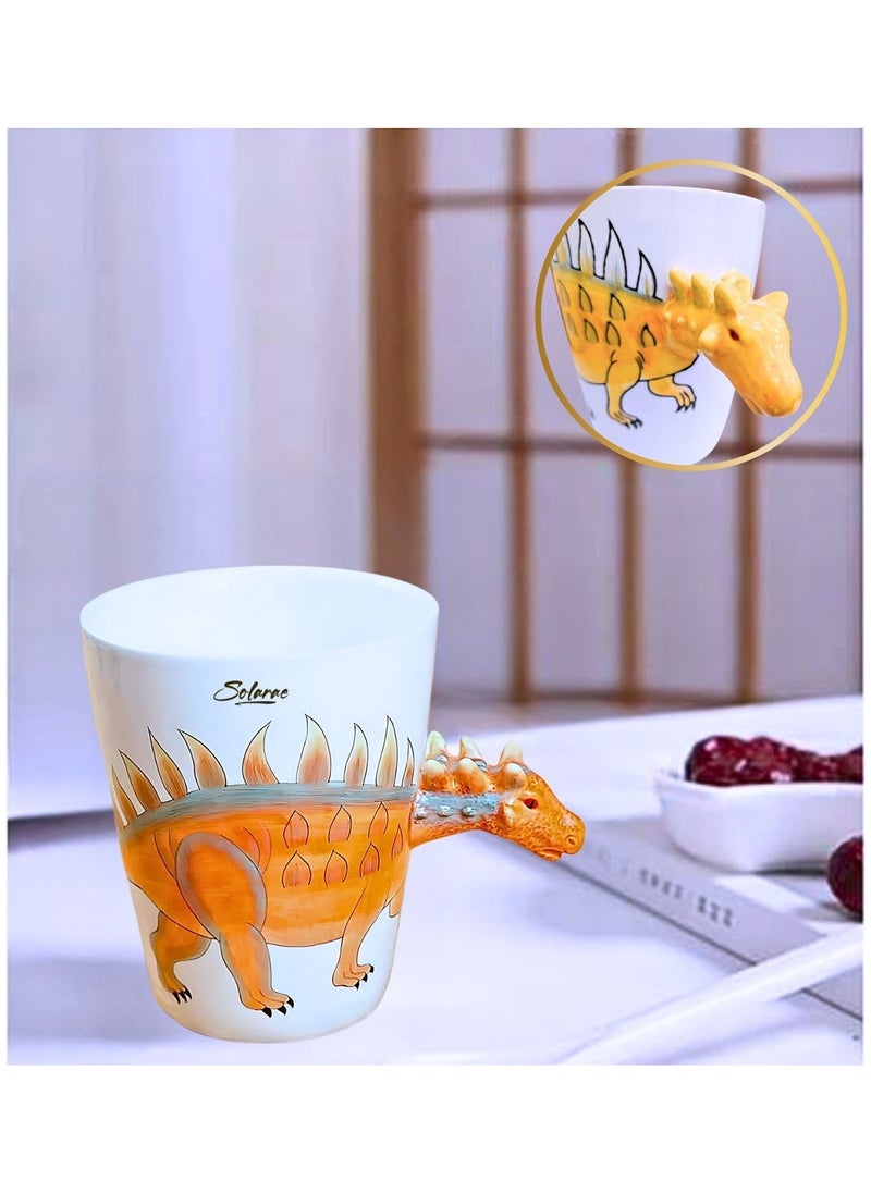 SOLARAE - 3D Dinosaur Mug – Stegosaurus-Themed Ceramic Cup with Creative Handle Design - Image 1