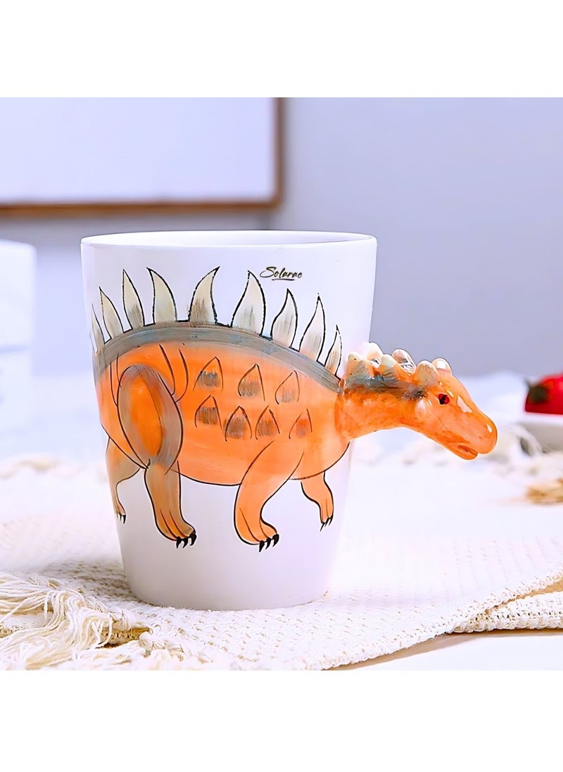 SOLARAE - 3D Dinosaur Mug – Stegosaurus-Themed Ceramic Cup with Creative Handle Design - Image 1