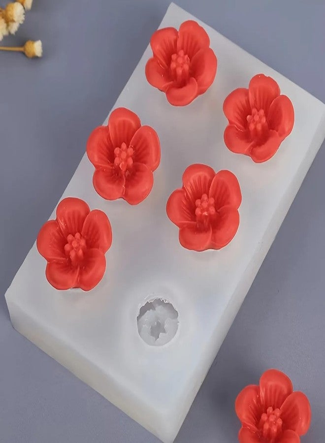 Smello's 6 Cavity Mini Flowers Silicone Fondant Mould (FB 124). - Image 1