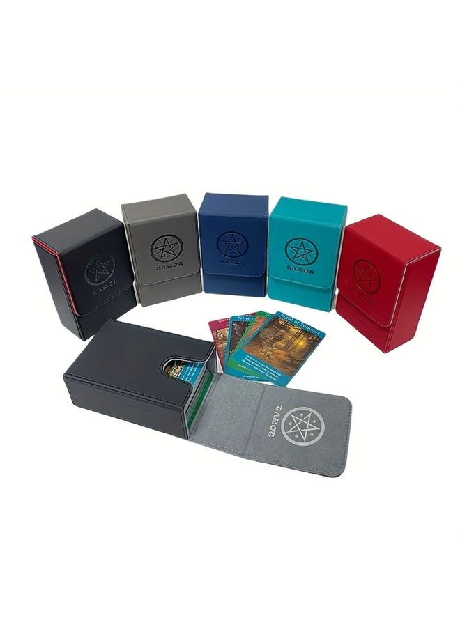 Gray Multifunctional Card Storage Box Perfect Gift For Various Card Games - Image 1