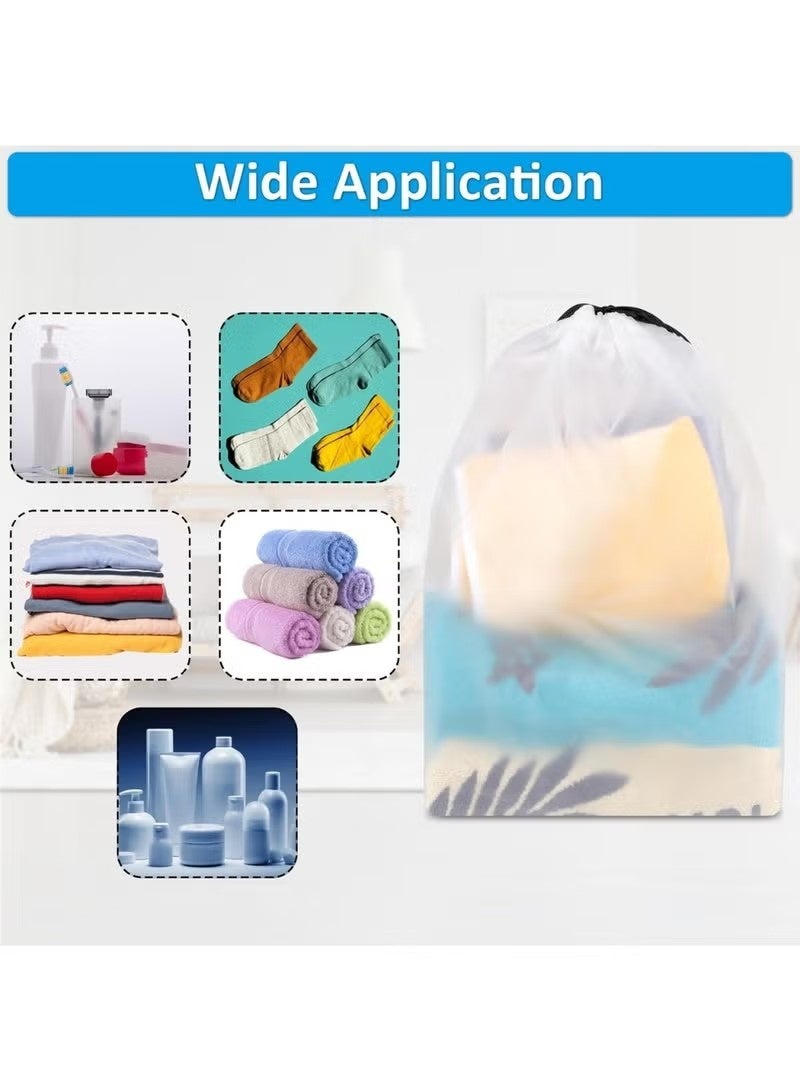 حقائب أحذية شفافة للسفر، حقيبة تخزين كبيرة شفافة لتنظيم الأحذية مع حبل للرجال والنساء، 20 قطعة - Image 3