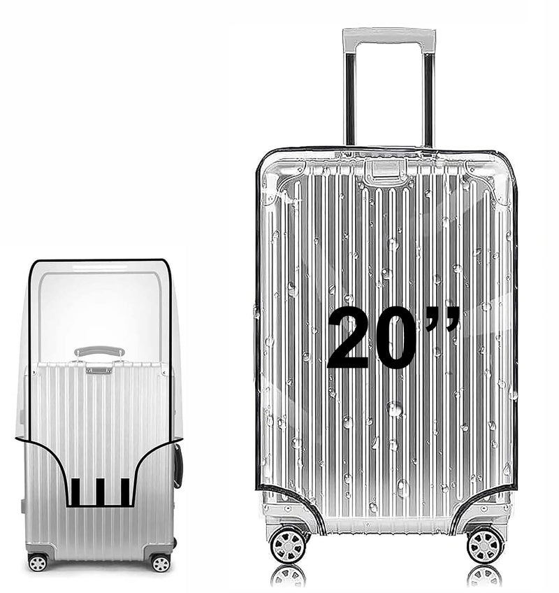 Fancy Walas 20 Inch Set of 1 Trolley Bag Cover/Suitcase Bag Cover/Waterproof Dustproof Luggage Cover/Zippered Clear PVC Suitcase Covers Protectors (20 Inch Set of 1) - Image 1