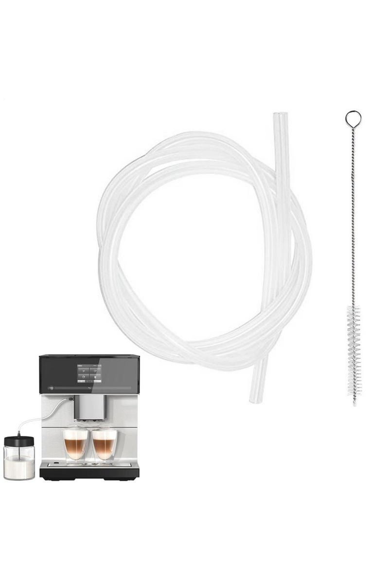 إيروريكس أنبوب حليب بطول 2 متر، أنبوب سيليكون بديل لماكينة القهوة الأوتوماتيكية، مزود بفرشاة تنظيف، مناسب لـ... - Image 3