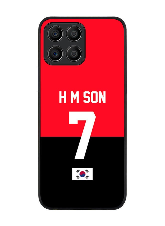 Stylizedd Rugged Black edge case for Honor X8 5G Slim fit Soft Case Flexible Rubber Edges Anti Drop TPU Gel Thin Cover - Football Team - South Korea Player Name - H M Son - Image 1