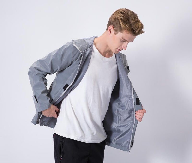 LZLRUN Mens Fully Reflective Jacket Outdoor Windbreaker Running Cycling Coat - Image 5