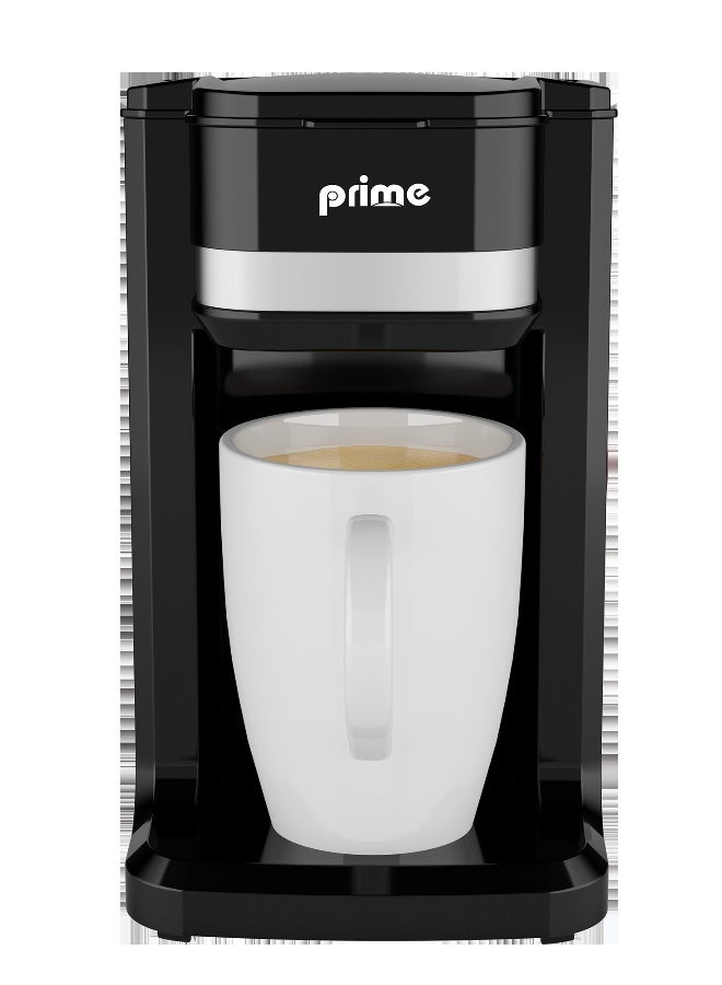 Prime صانعة القهوة 300 واط، 125 مل – إيقاف تلقائي، حماية من الغليان الجاف، أسود - Image 1