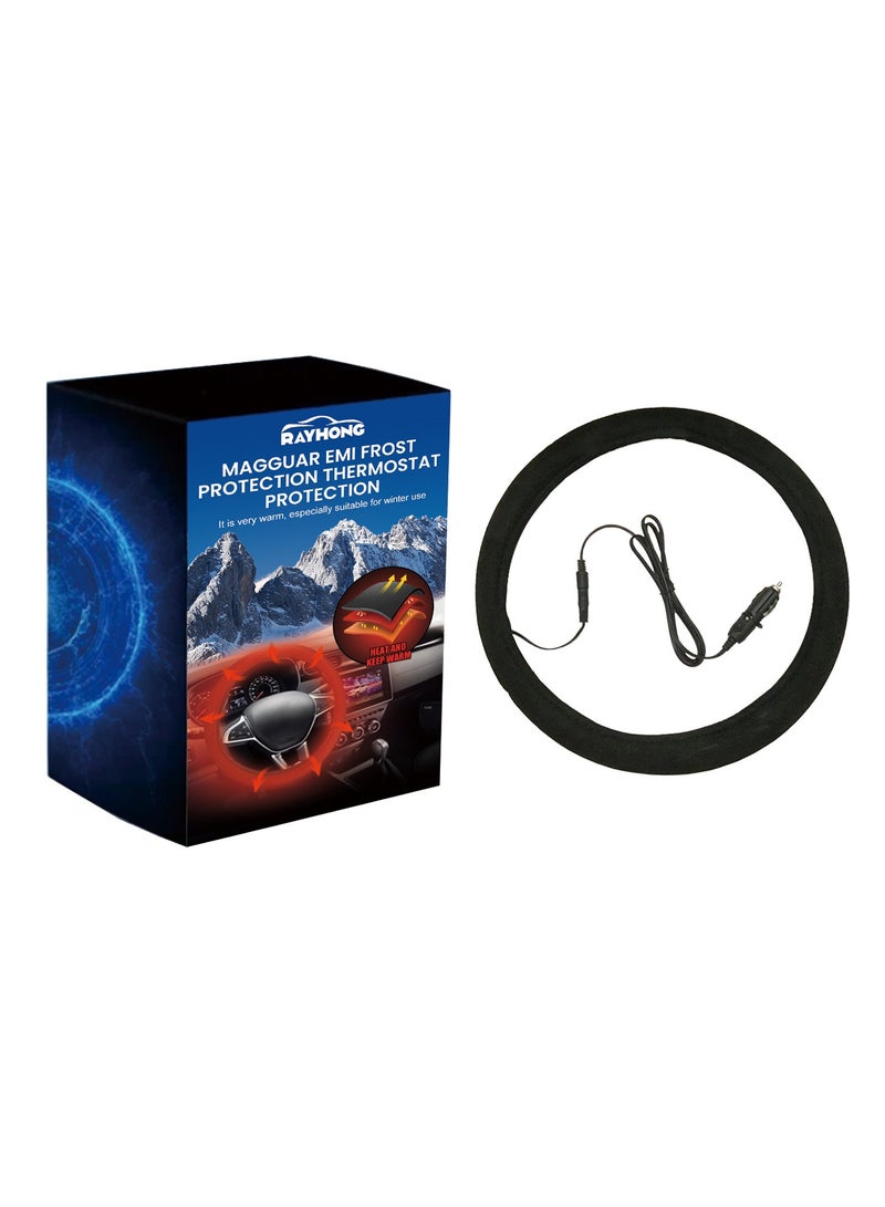 general Heat cover for 14.5 to 15.5-inch steering wheels, 12V fast hand warmer and quick heating, heated steering wheel for standard-size car steering wheels - Image 1