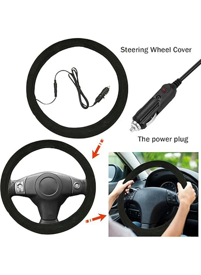 general Heat cover for 14.5 to 15.5-inch steering wheels, 12V fast hand warmer and quick heating, heated steering wheel for standard-size car steering wheels - Image 2